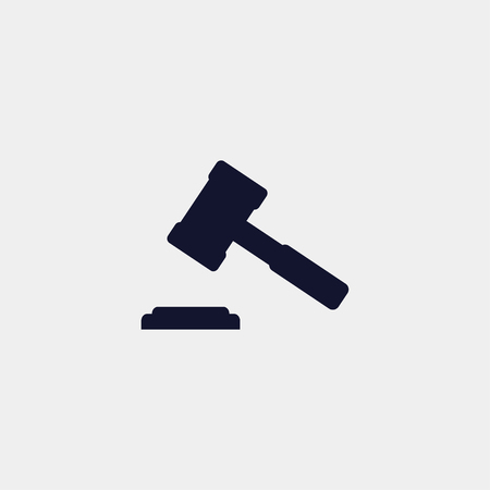 judge icon, vector illustration flat iconのイラスト素材