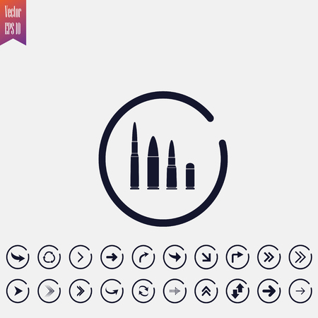 bullets icon, vector illustration. flat icon arrow iconsのイラスト素材