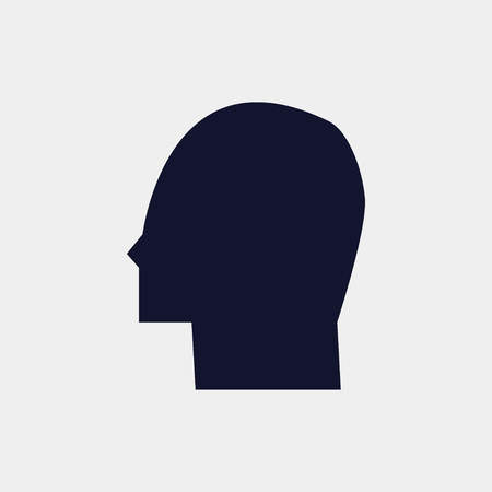 head icon vector illustration, flat iconのイラスト素材