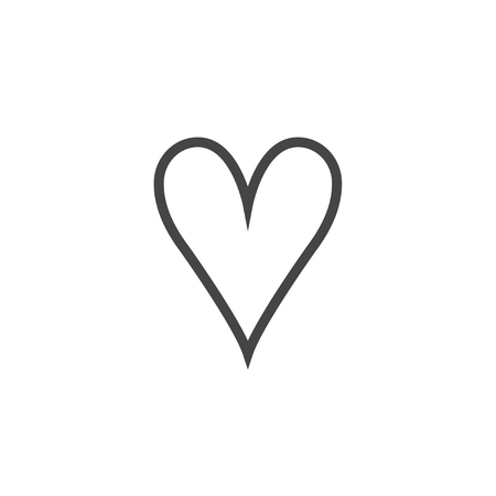 heart icon vector. love icon. valentine icon. Vector illustrationのイラスト素材