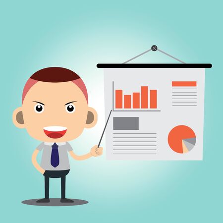 Business man cartoon charactorのイラスト素材