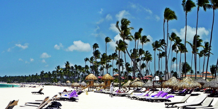 Vacation at the Caribbean coast- Punta Cana, Dominican Republicのeditorial素材