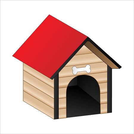 wooden dog houseのイラスト素材