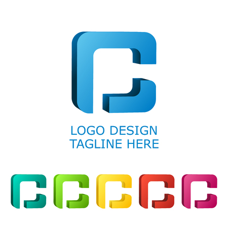 3d 
letter g logo on white backgroundのイラスト素材
