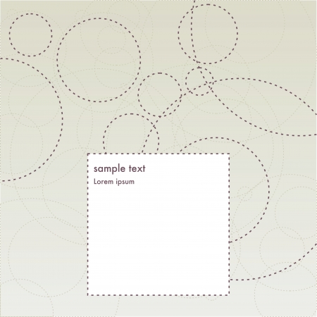 invitation_greeting_card_with_dashed_circlesのイラスト素材