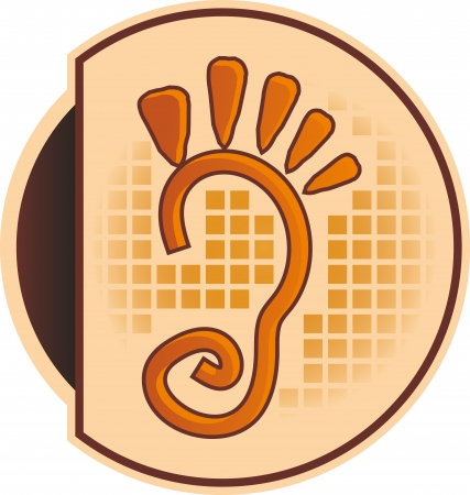logo orange feet to be walked companies or for podiatristsのイラスト素材