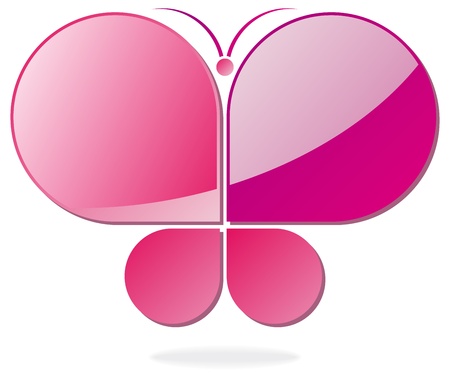 butterfly brand with pink highlightsのイラスト素材