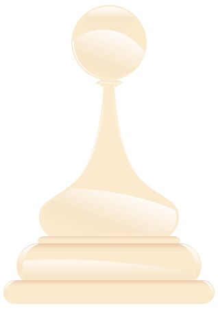 white pawn for chess with reflectionsのイラスト素材
