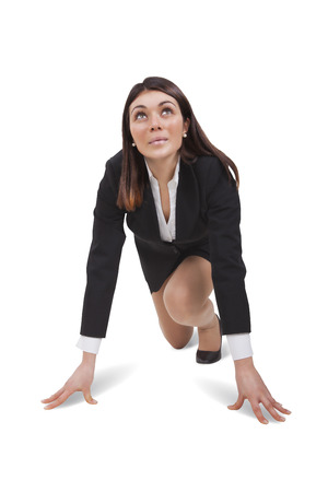 businesswoman in start up on a white backgroundの写真素材