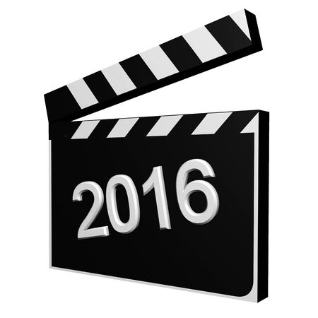2016 3d ciak isolated on a white backgroundの写真素材