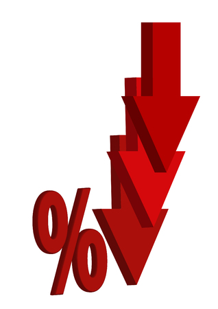 Interest Rate Going Downのイラスト素材