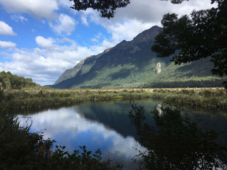 "Lake Te Anau" Fiordland New Zealandの写真素材