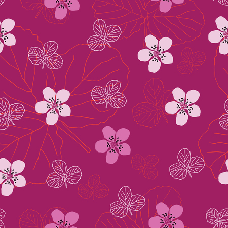Dewberry Flowers-Flowers in Bloom,Seamless Repeat Patternの写真素材