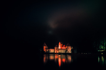 Trakai Island Castle is an island castle located in Trakai, Lithuania on an island in Lake Galve. The castle is sometimes referred to as "Little Marienburg"のeditorial素材
