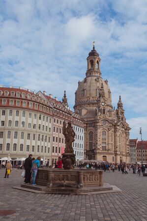 The Dresden Frauenkirche (Church of Our Lady) is a Lutheran church in Dresden, the capital of the German state of Saxonyのeditorial素材