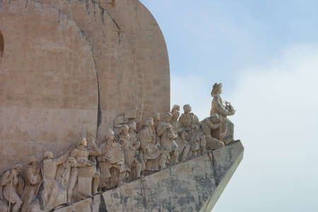 Monument to the Discoveries in Lisbon (Portugal). The monument celebrates the Portuguese Age of Discovery (or Age of Exploration) during the 15th and 16th centuries.のeditorial素材
