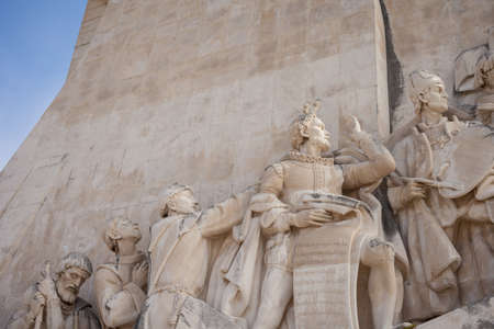 Monument to the Discoveries in Lisbon (Portugal). The monument celebrates the Portuguese Age of Discovery (or Age of Exploration) during the 15th and 16th centuries.のeditorial素材