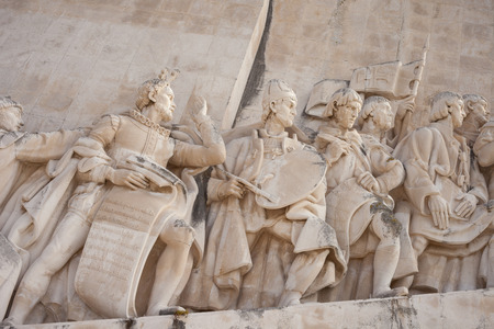 Monument to the Discoveries in Lisbon (Portugal). The monument celebrates the Portuguese Age of Discovery (or Age of Exploration) during the 15th and 16th centuries.のeditorial素材