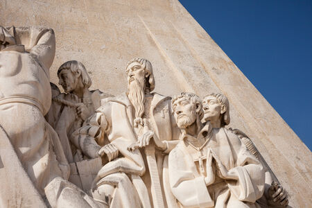 Monument to the Discoveries in Lisbon (Portugal). The monument celebrates the Portuguese Age of Discovery (or Age of Exploration) during the 15th and 16th centuries.のeditorial素材