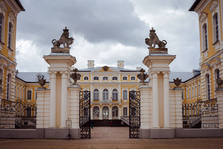 Rundale Palace. It was constructed in the 1730s to a design by Bartolomeo Rastrelli. Latviaのeditorial素材