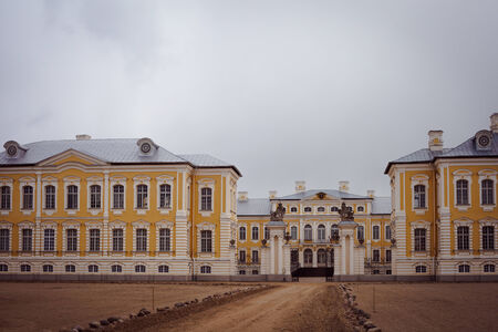 Rundale Palace. It was constructed in the 1730s to a design by Bartolomeo Rastrelli. Latviaのeditorial素材