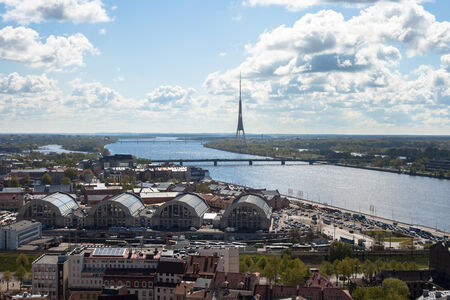 Riga is the capital and largest city of Latviaのeditorial素材