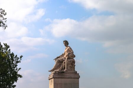 The Champ de Mars is a large public greenspace in Paris, Franceの写真素材