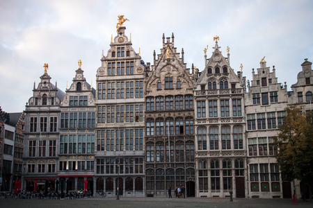 The Grote Markt ("Great Market Square") of Antwerp is situated in the heart of the old city quarter.のeditorial素材