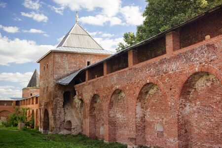 Stone citadel in the city of Zaraysk Moscow regionのeditorial素材