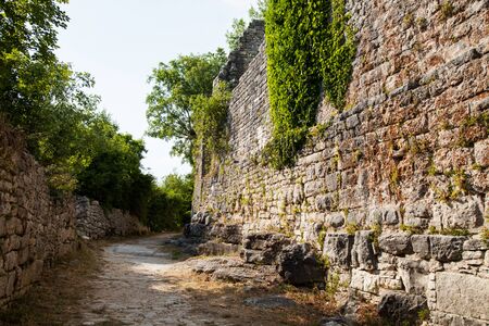 Dvigrad is ancient ruined city was destroyed in Croatiaの写真素材
