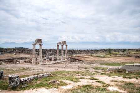 Hierapolis was an ancient city located on hot springsの写真素材