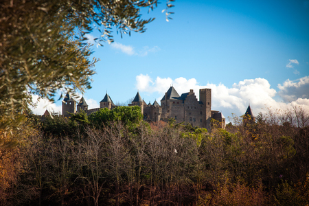 Fortified city of Carcassonne is a medieval citadel located in the French city of Carcassonneのeditorial素材