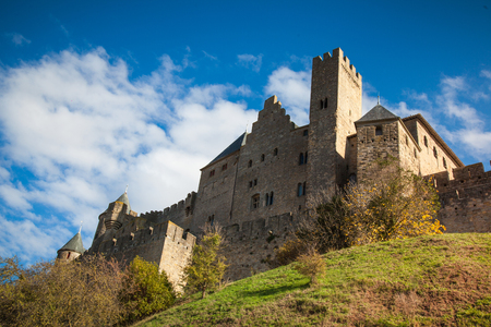 Fortified city of Carcassonne is a medieval citadel located in the French city of Carcassonneのeditorial素材