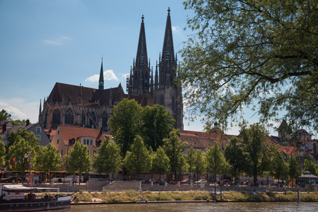 Regensburg is a city in south-east Germany, situated at the confluence of the Danube, Naab and Regen riversのeditorial素材