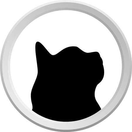 This is Logo cat or cat button, Isolated. Vector illustrationのイラスト素材