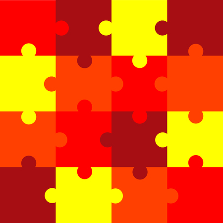 This is jigsaw color puzzle patternのイラスト素材