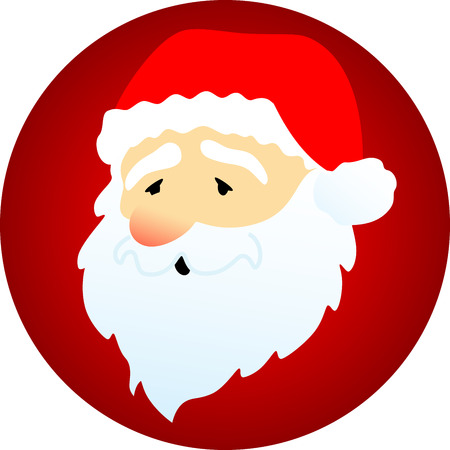 Face of Santa Claus, isolated. のイラスト素材