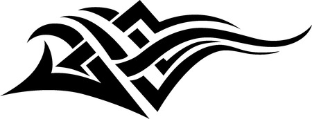 Black tribal tattoo, Isolated.のイラスト素材