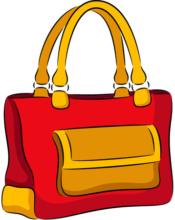 illustration of woman handbag, isolatedのイラスト素材