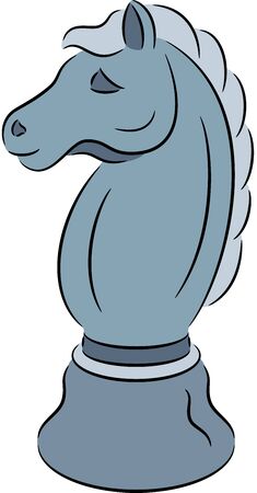 illustration of a Chess knight, isolatedのイラスト素材