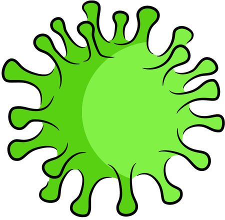 Illustration of Coronavirus. Coronaviruses are a large family of viruses ranging from the common cold to much more serious diseasesのイラスト素材