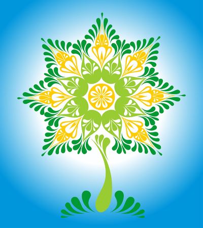 Vector illustration of decorative ornamental fairy treeのイラスト素材