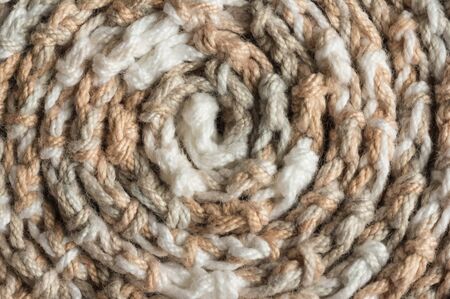 Circle from a knitted tapeの写真素材