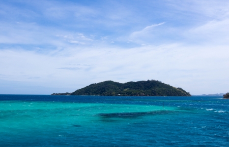 Tropical island at the oceanの写真素材