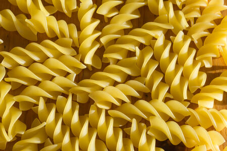 scattered macaroni in the form of spirals