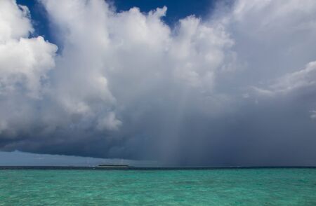Beautiful cloudy sky over the Indian Oceanの写真素材