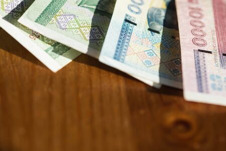 Banknote background, Belarusian rubles close upの写真素材