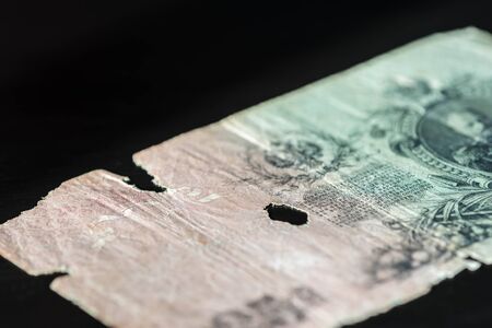 Obsolete banknote in twenty-five Russian rubles close upの写真素材