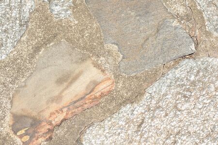 Stone path close up in the garden. Abstract background
