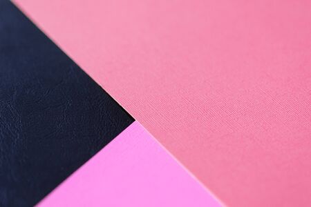 Cardboard on a dark leather background close up. Paper backgroundの写真素材